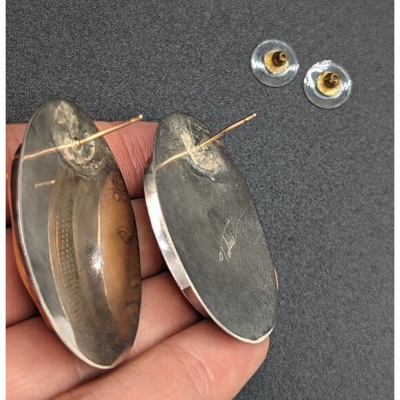 Tabra Guan Yin Buddha Goddess Resin Face Sterling Silver Earrings Pendant Set - Picture 16 of 16